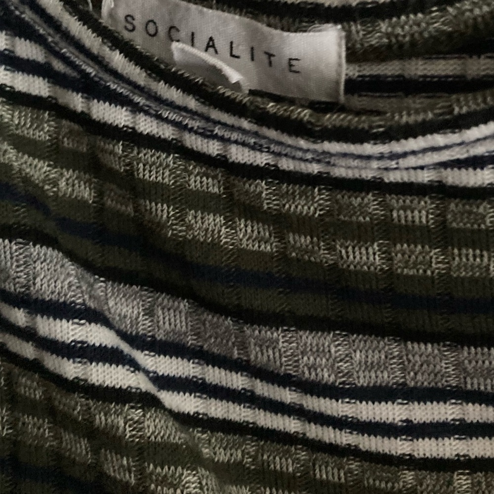 SOCIALITE Ribbed Striped Cami Midi Dress - Picture 7 of 10